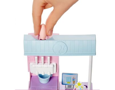 Barbie Herný set predavačka zmrzliny 30 cm blondínka