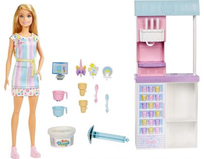 Barbie Herný set predavačka zmrzliny 30 cm blondínka