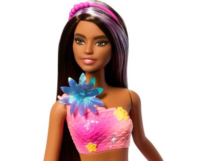 Barbie Kúzelná kvetinová morská panna - tmavovláska