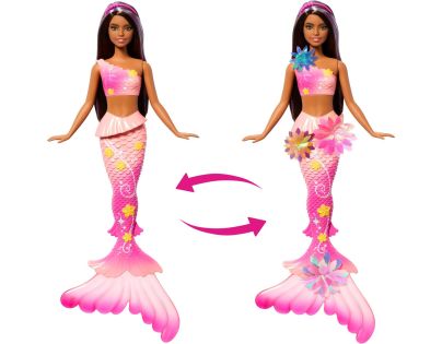 Barbie Kúzelná kvetinová morská panna - tmavovláska