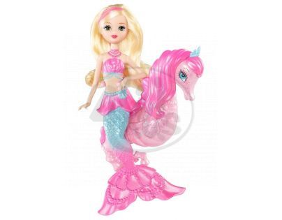 BARBIE BDB50 Mini mořská panna se zvířátkem - Mořský koník