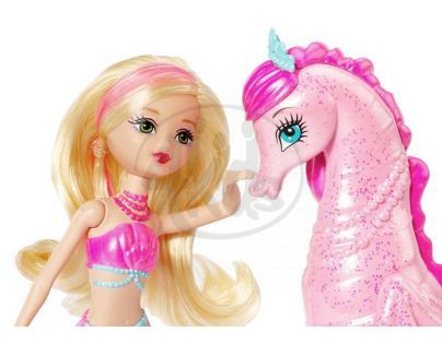 BARBIE BDB50 Mini mořská panna se zvířátkem - Mořský koník