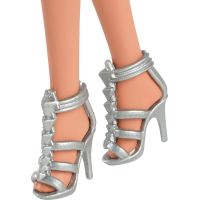 Barbie Modelka - fialové šaty s balónovou sukňou 2