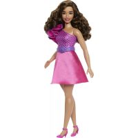 Barbie Modelka Lesklé šaty s volánikom 3