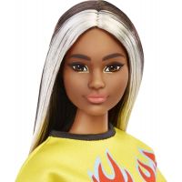 Barbie modelka 30 cm Ohnivé tričko a kockovaná sukňa 4