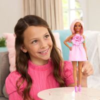 Barbie Modelka - ružové šaty s ružou 5
