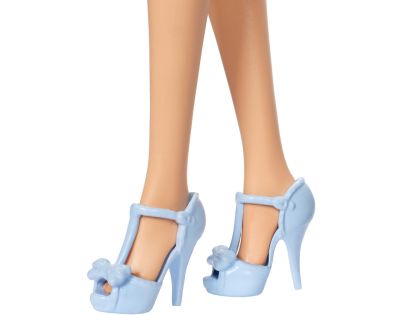 Barbie Modelka - šaty s modrými mašľami