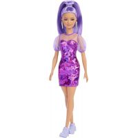 Barbie modelka 30 cm Žiarivé fialové šaty