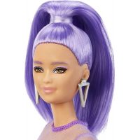 Barbie modelka 30 cm Žiarivé fialové šaty 3