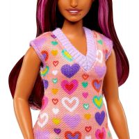 Barbie modelka Šaty so sladkými srdiečkami 4