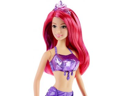 Barbie Mořská panna 34 cm - Fialovo-růžové vlasy