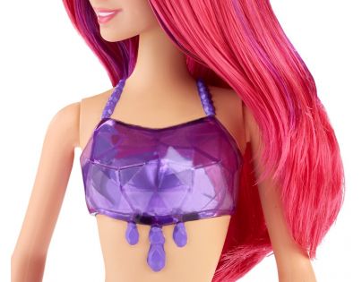 Barbie Mořská panna 34 cm - Fialovo-růžové vlasy