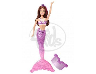 BARBIE BDB47 Mořská panna kamarádka - Brunetka fialová