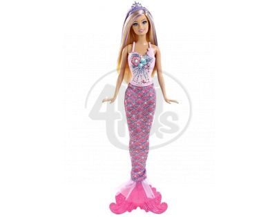 BARBIE CBV45 Mořská panna měnitelné prvky - Blondýnka růžová ploutev