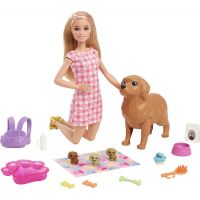 Barbie Bábika a novonarodené šteniatka