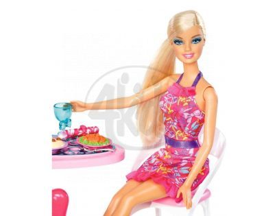 BARBIE Y1319 Panenka a nábytek - Jídelní stůl