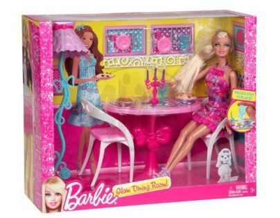 BARBIE Y1319 Panenka a nábytek - Jídelní stůl