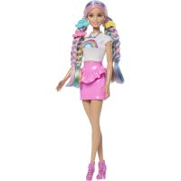 Mattel Barbie Bábika dúhové vlasy s trblietavým stylingom