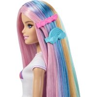Mattel Barbie Bábika dúhové vlasy s trblietavým stylingom 2