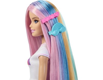 Mattel Barbie Bábika dúhové vlasy s trblietavým stylingom