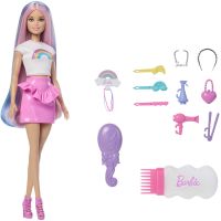 Mattel Barbie Bábika dúhové vlasy s trblietavým stylingom 3