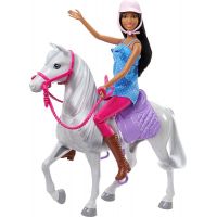Barbie bábika 30 cm na vychádzke s koňom 2