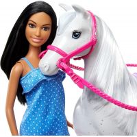 Barbie bábika 30 cm na vychádzke s koňom 4