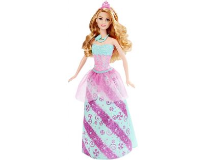 Barbie Panenka princezna - Tyrkysovo-růžové šaty