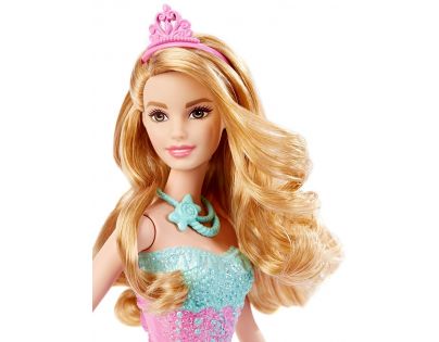 Barbie Panenka princezna - Tyrkysovo-růžové šaty