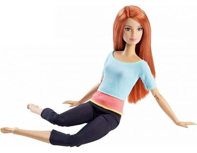 Barbie Panenka v pohybu - Modré triko s oranžovým pruhem