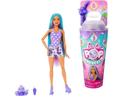 Barbie Pop Reveal Šťavnaté ovocie 147 ml hroznový koktejl fialová