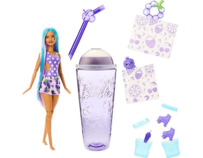 Barbie Pop Reveal Šťavnaté ovocie 147 ml hroznový koktejl fialová