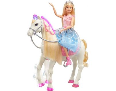 Barbie princezná a kôň so svetlami a zvukmi