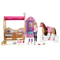 Barbie HXJ44 Stajne s koňom Pepper a bábikou 2