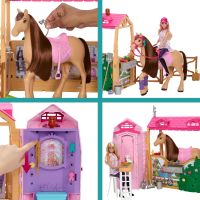 Barbie HXJ44 Stajne s koňom Pepper a bábikou 4