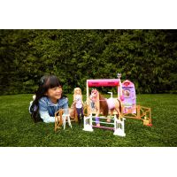 Barbie HXJ44 Stajne s koňom Pepper a bábikou 5