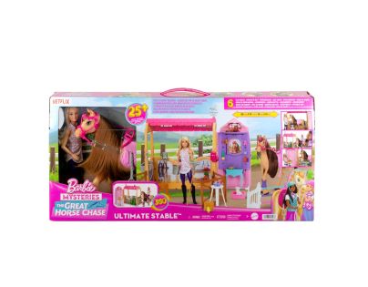 Barbie HXJ44 Stajne s koňom Pepper a bábikou