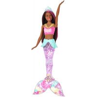 Barbie svietiaca morská panna s pohyblivým chvostom černoška 2