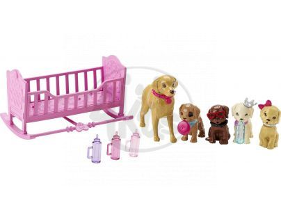 Barbie Štěňátka s postýlkou