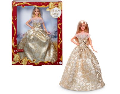 Barbie Vianočná bábika blondínka 2025