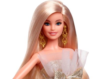 Barbie Vianočná bábika blondínka 2025