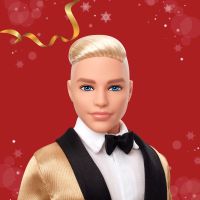 Barbie vianočná bábika ken blond 2025 2