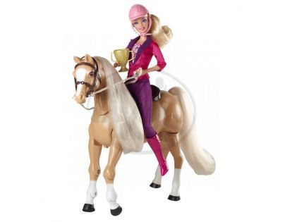 MATTEL Barbie - Barbie a chodící kůň X2630