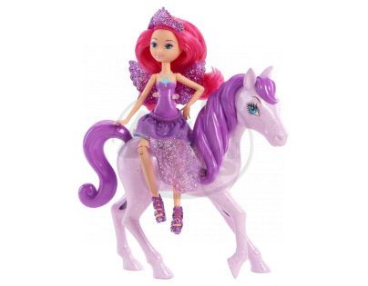 BARBIE Y6377 Mini víla a Pegas - Fialová