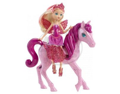 BARBIE Y6377 Mini víla a Pegas - Růžová