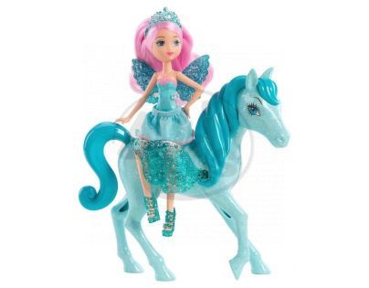 BARBIE Y6377 Mini víla a Pegas - Tyrkysová