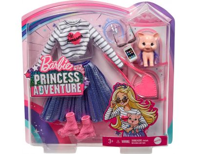 Barbie zvieratko a šaty s doplnkami prasiatko