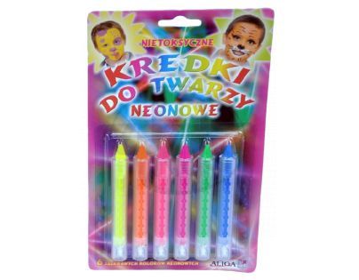 Barvy na obličej Neonové 6ks