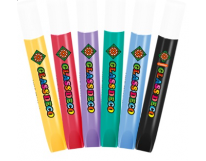 Farby na sklo sada 6 farieb 10,5 ml