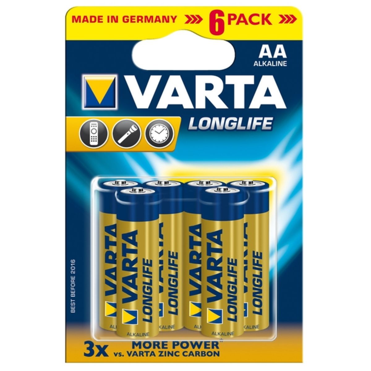 Baterie VARTA Longlife AA LR6 tužkové 6ks